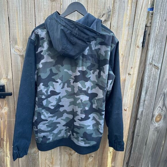 Columbia Men's Loma Vista Hooded Jacket Black Camo Size L - Picture 9 of 10